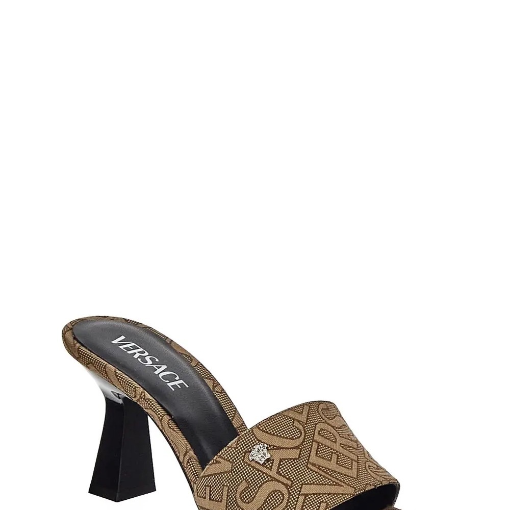 Versace Tan Heeled Sandals - Picture 3 of 4
